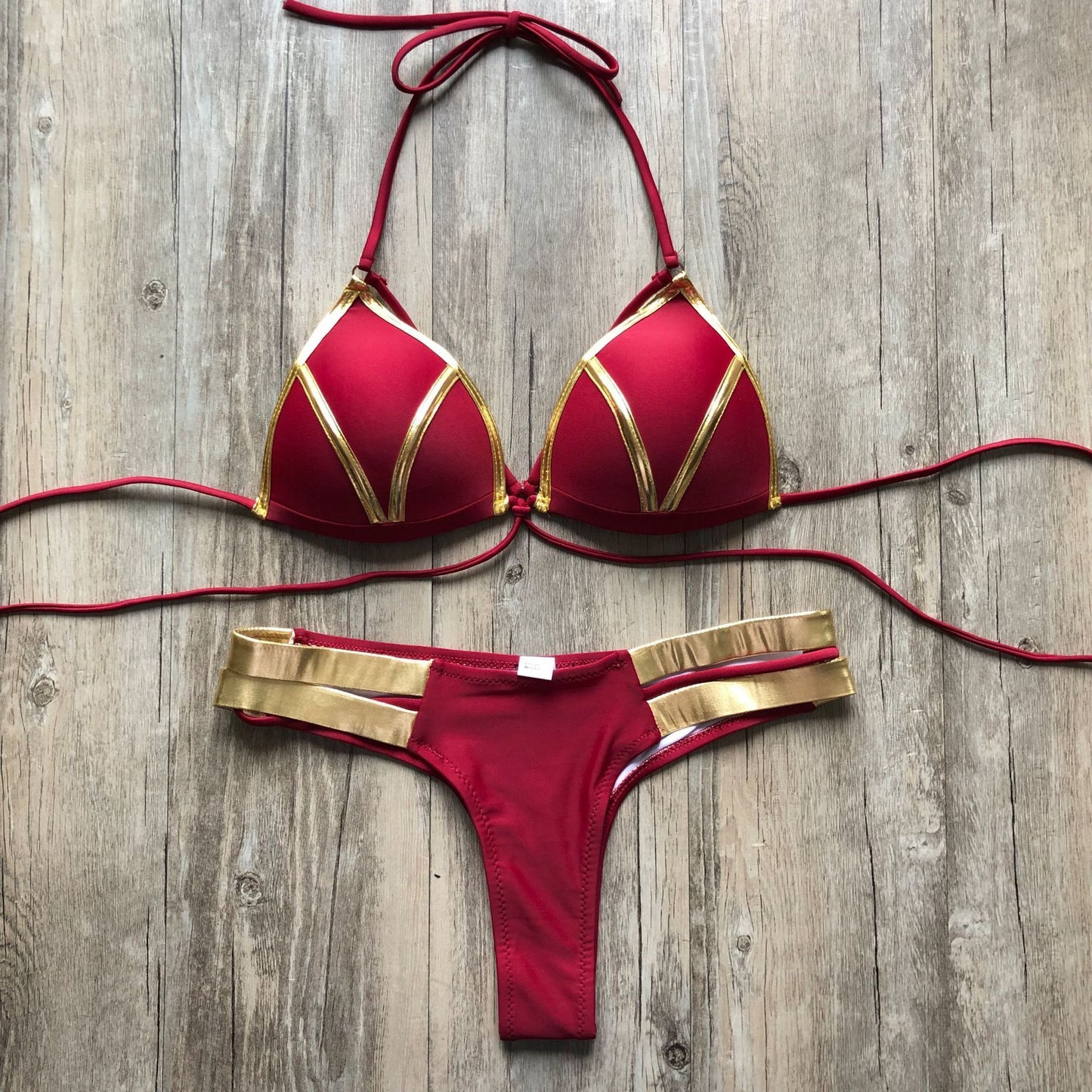 Luminous Gold Accent Bikini - Donny's Angel