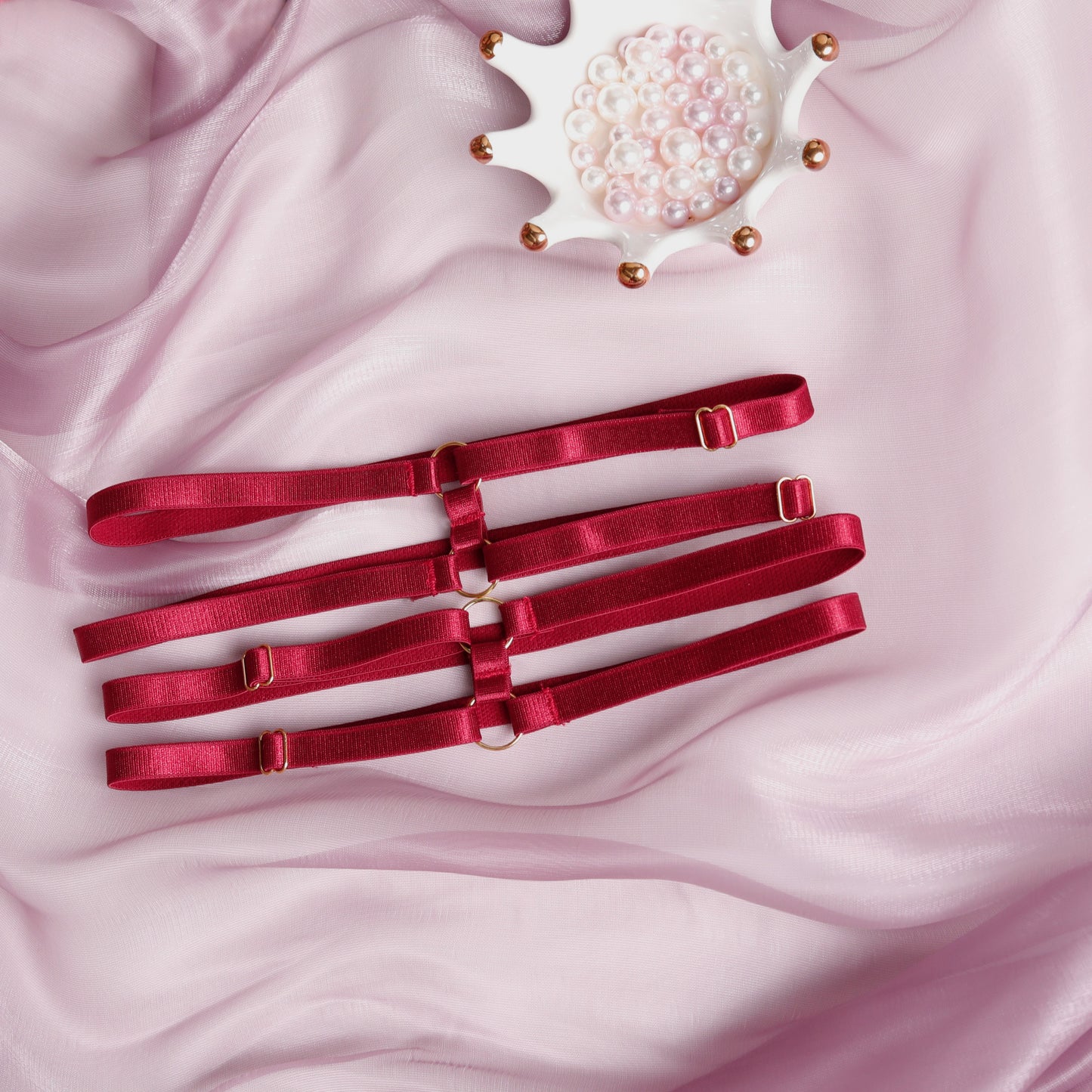 Opulent Straps Hollow 5 Piece Ensemble - Donny's Angel