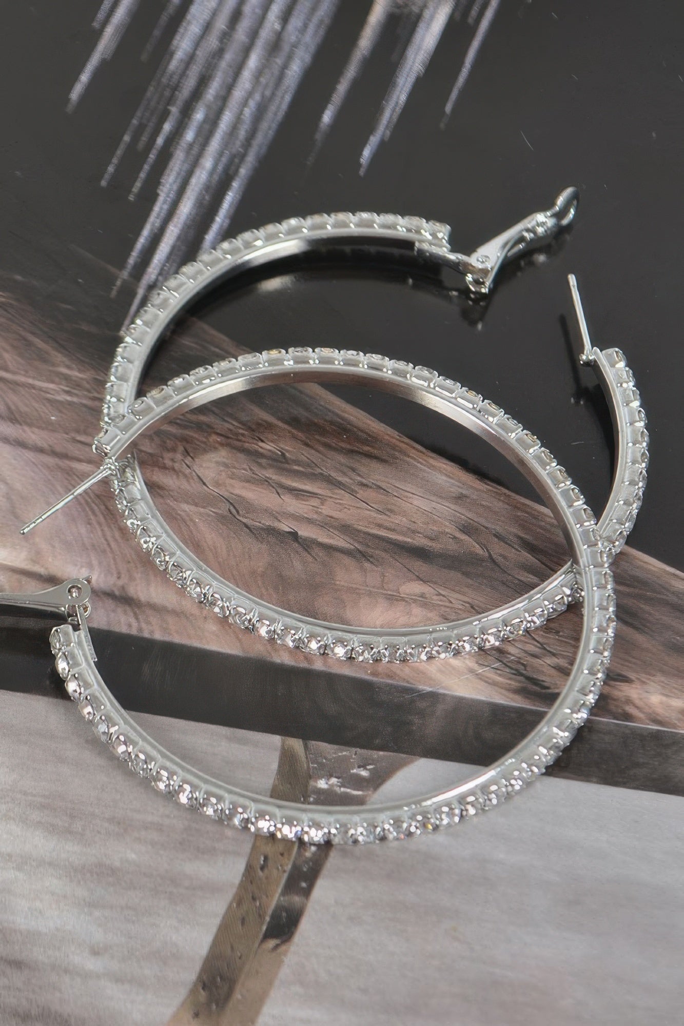 Radiant Rhinestone Hoop Earrings - Donny's Angel