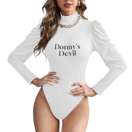 Donny's Devil Elegant Sleeve Turtleneck Bodysuit