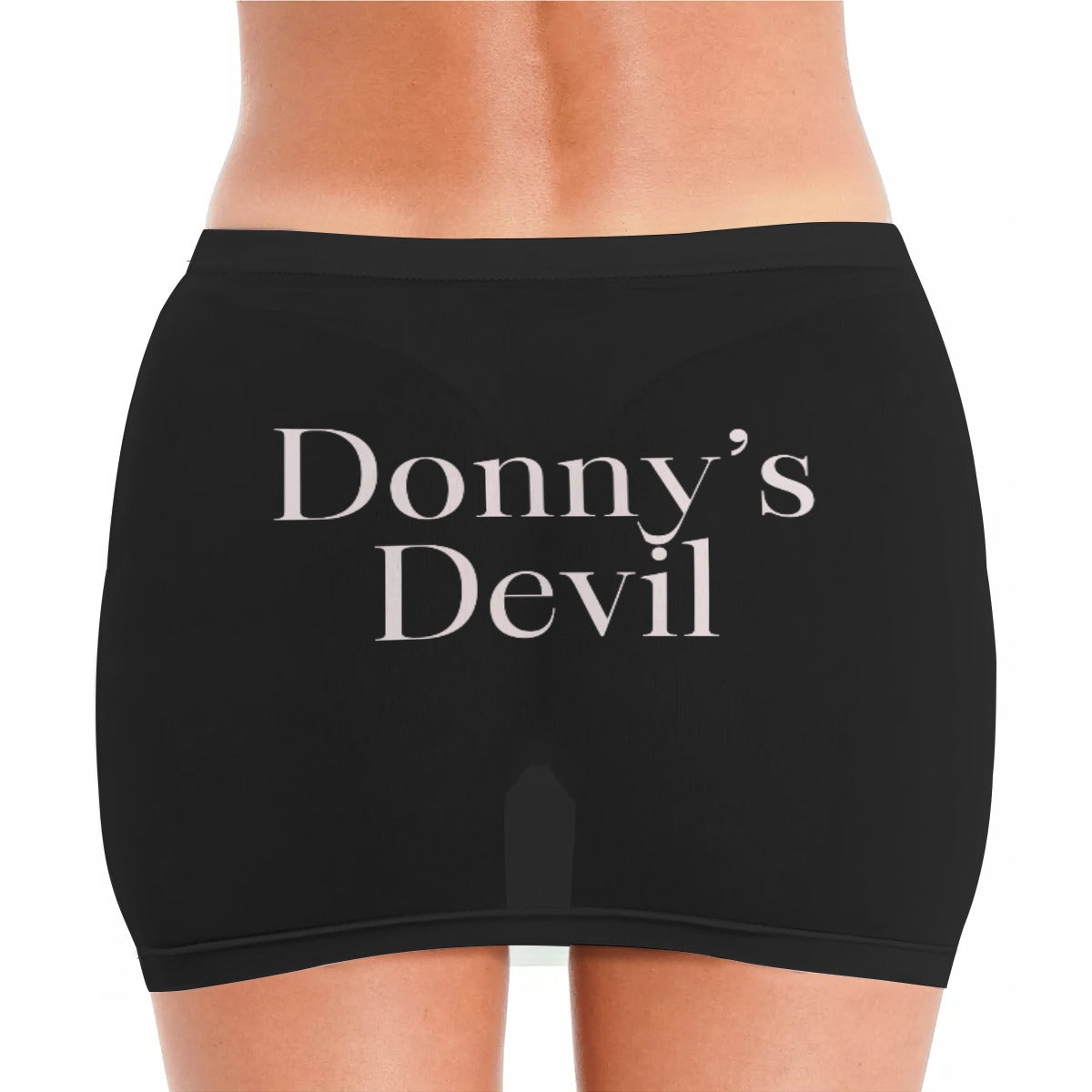 Donny's Devil Minimalist Sheer Mesh Bodycon Skirt Black