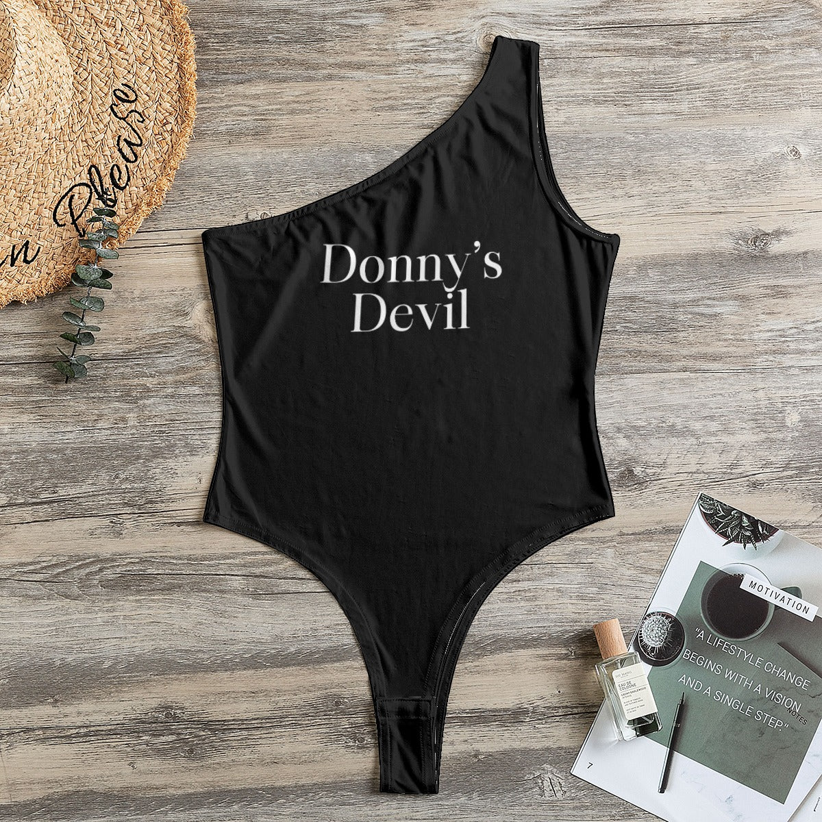 Donny's Devil One-Shoulder Bodysuit - Donny's Angel