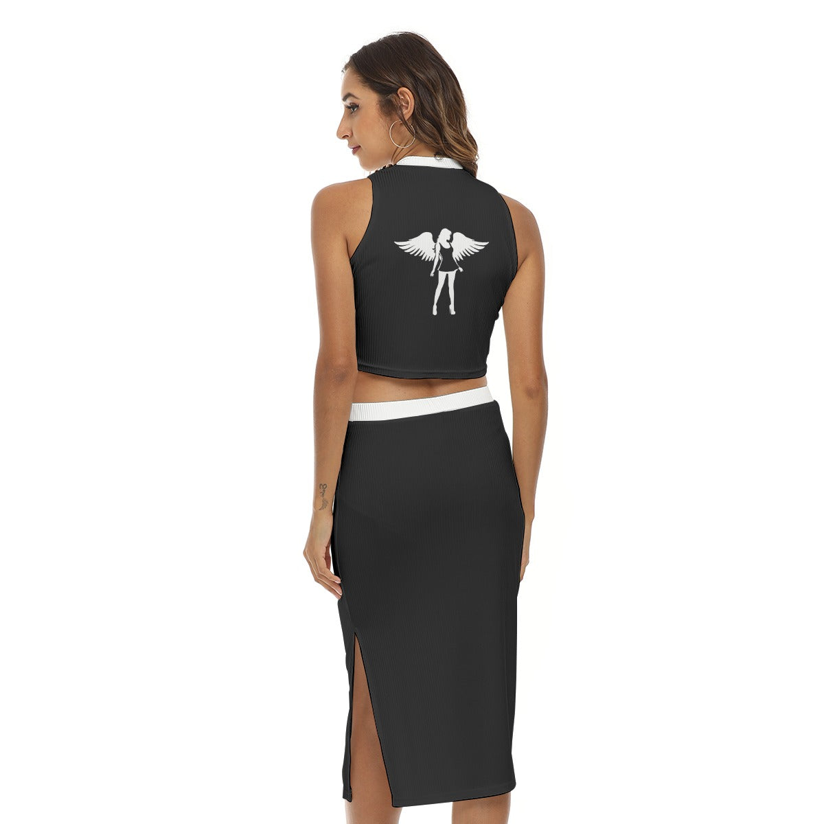 Donny's Angel Contrast Top & Skirt Set - Donny's Angel