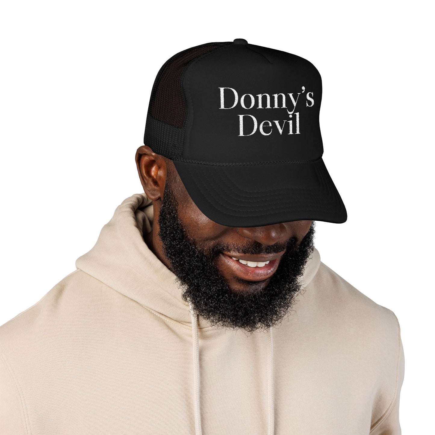 Donny's Devil Embroidered Foam Trucker Hat Comfortable Adjustable fit