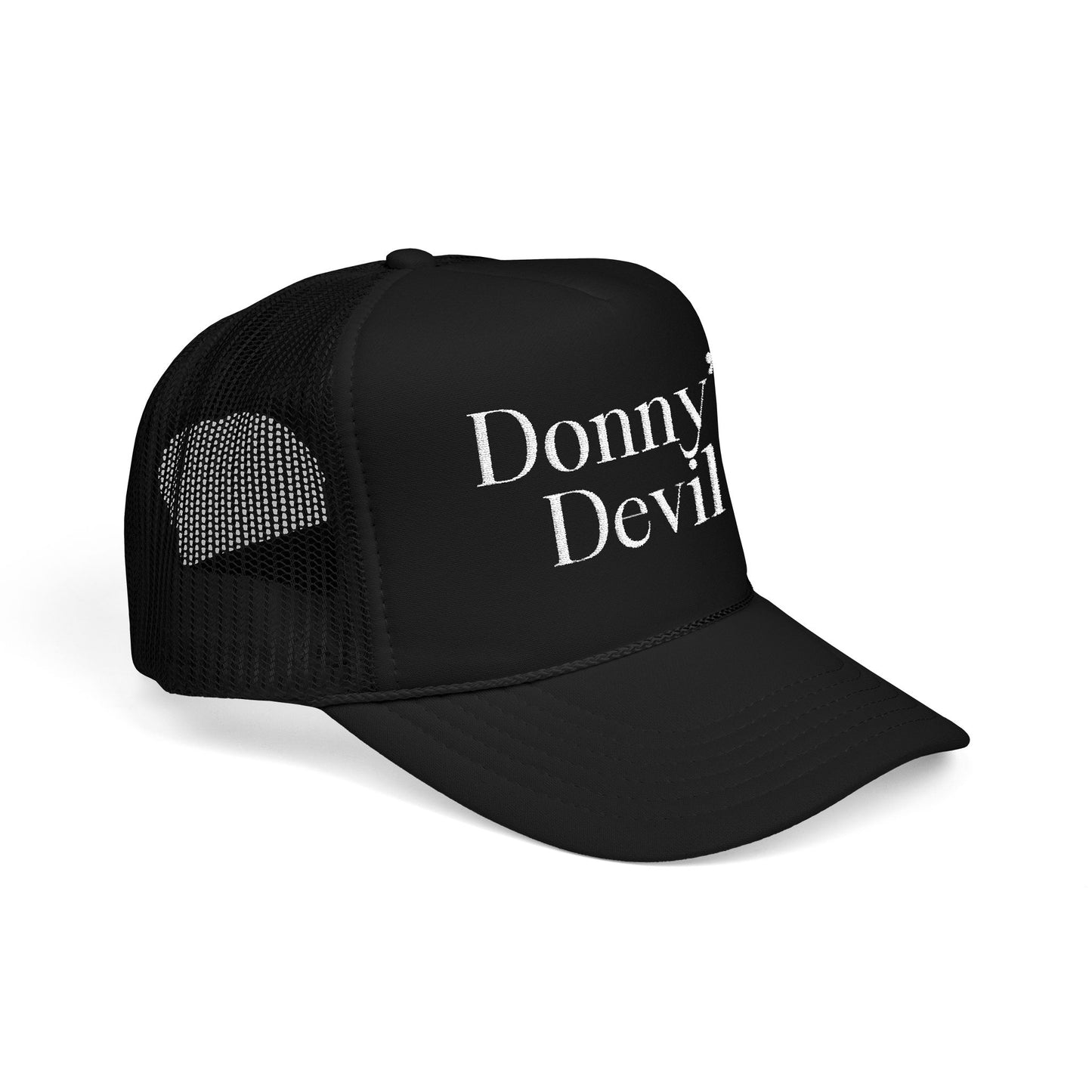 Donny's Devil Embroidered Foam Trucker Hat Comfortable Adjustable fit