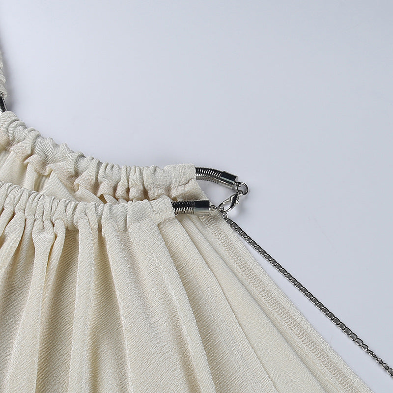 Goddess One Shoulder Diagonal Cutout Gown - Donny's Angel