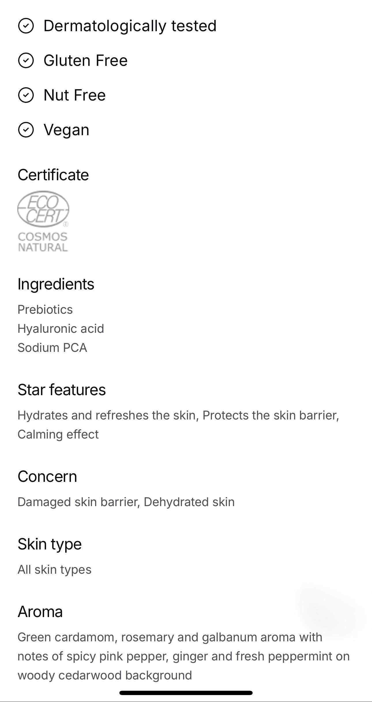 BioBalance Prebiotic Face Mist Serum