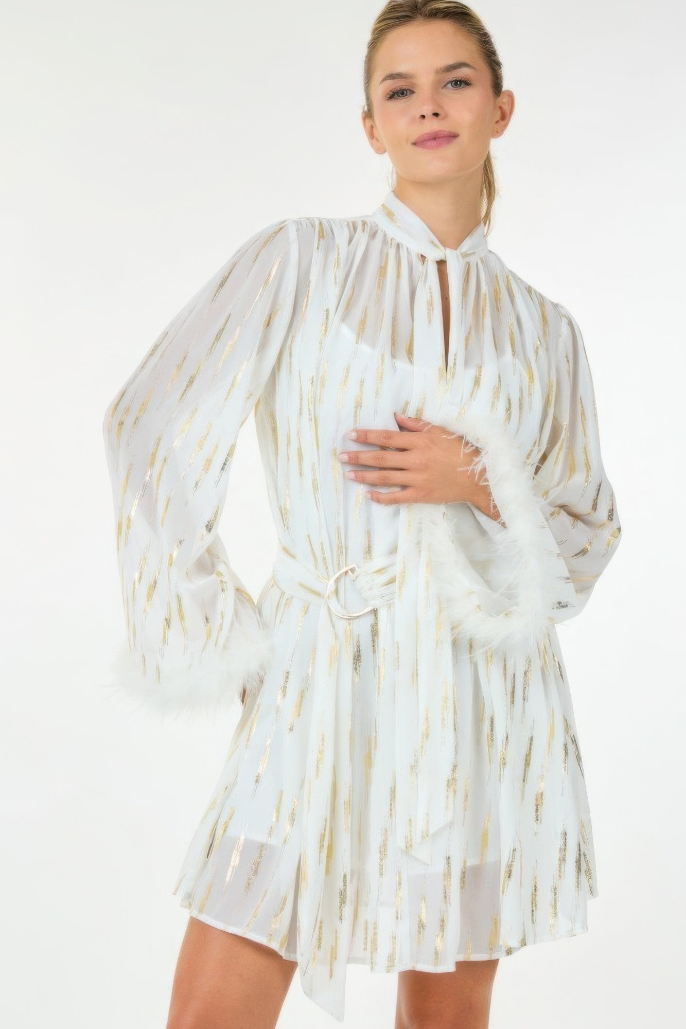 Reflective Print Short Dress - Donny's Angel