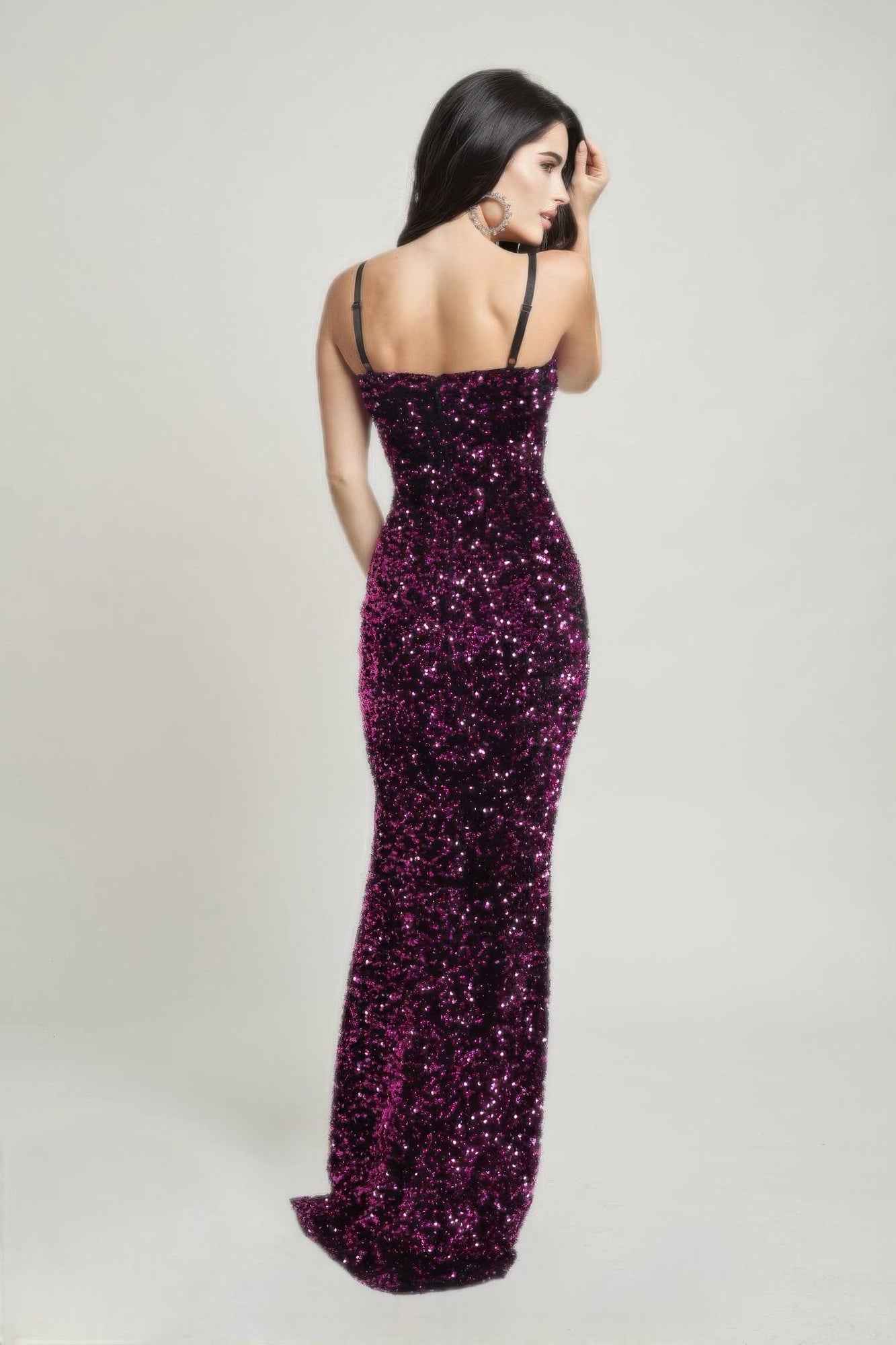 Shimmer Luxe Velvet Boned Maxi - Donny's Angel
