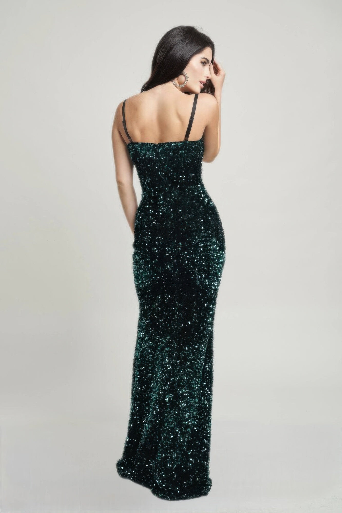 Shimmer Luxe Velvet Boned Maxi - Donny's Angel