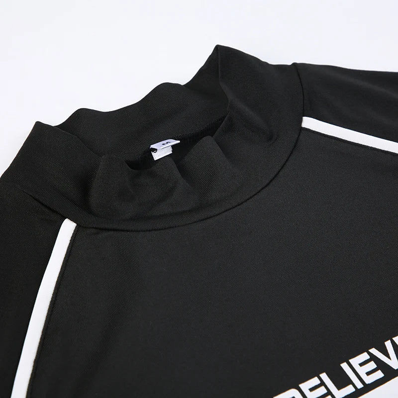 Sexy High Cut Women Motivation Full Sleeve Bodysuit - Donny's Angel