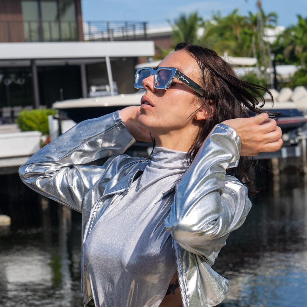 Glam High-Neck Side Cut Out Belted Dress - Donny's Angel