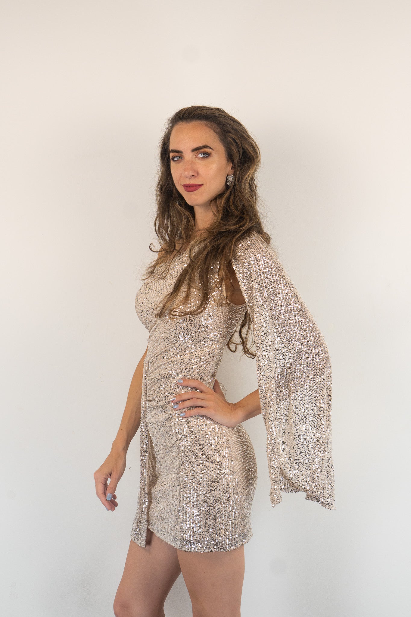 Luxe Sequined Wing Hip Dress - Donny's Angel