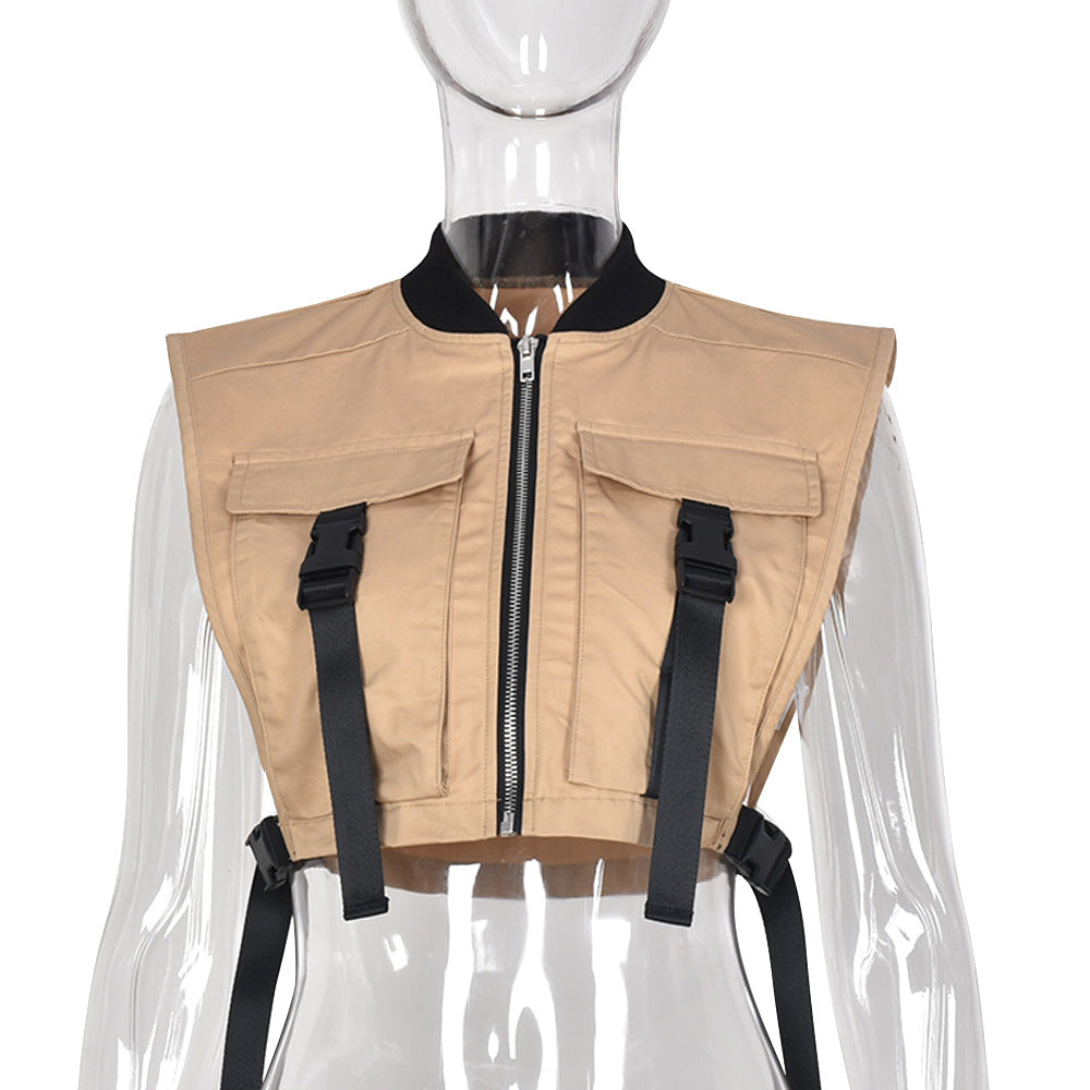 Hollow Buckle Fashion Vest