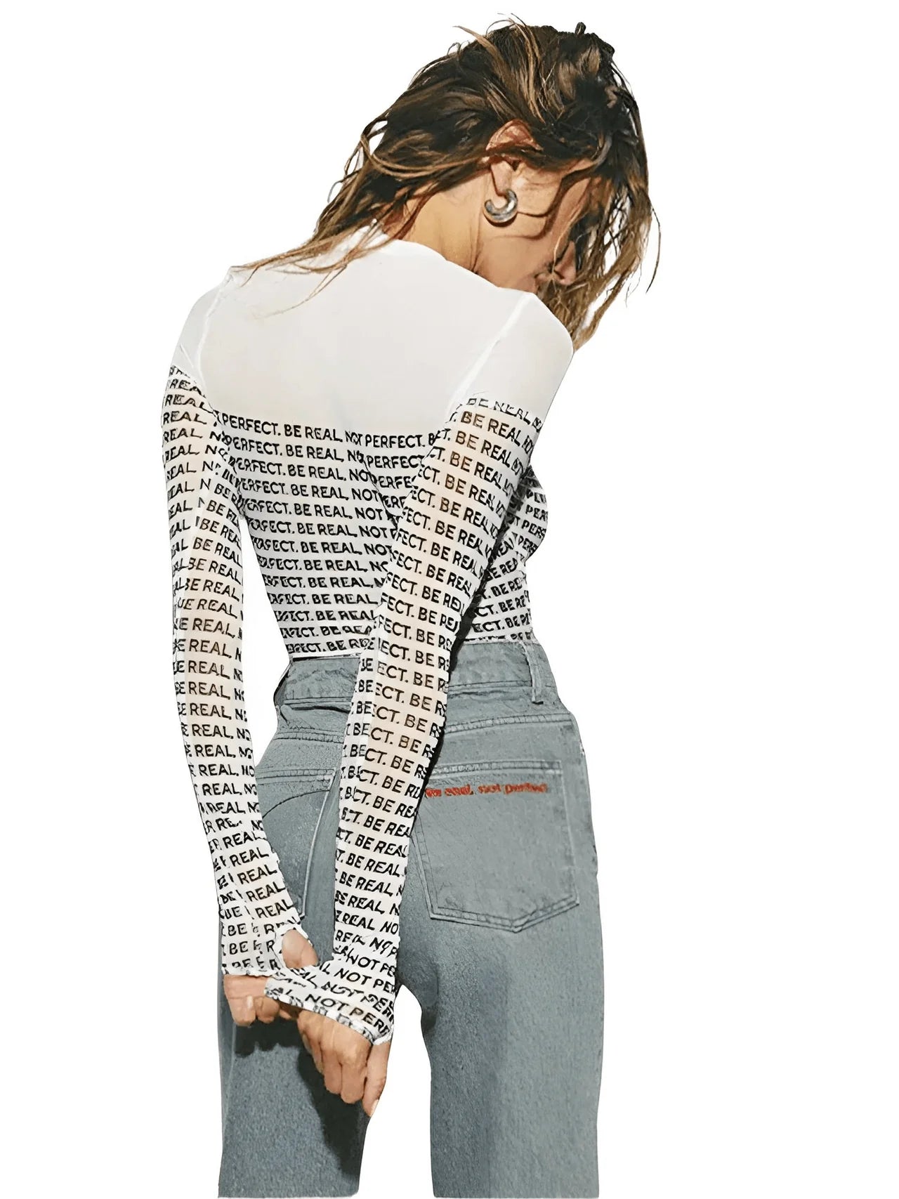 Be Real Mesh Long Sleeve Bodysuit