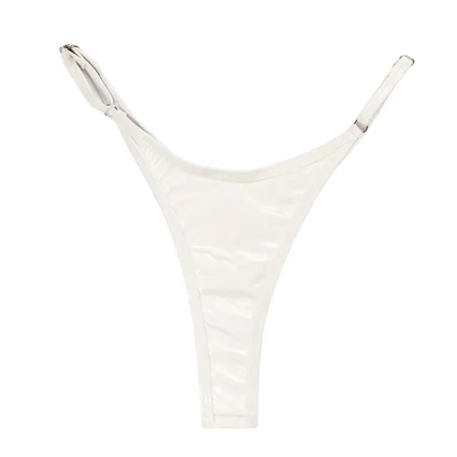 Sleek Metallic Adjustable Thong - Donny's Angel