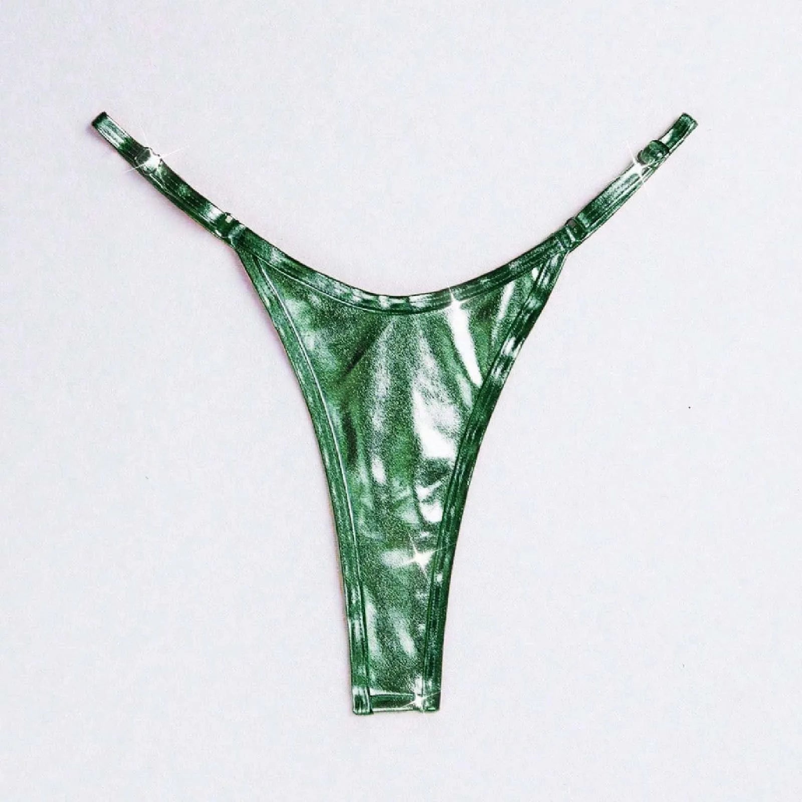 Sleek Metallic Adjustable Thong - Donny's Angel