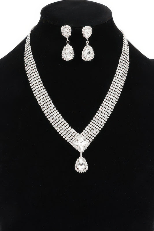 Radiant Rhinestone Necklace Set - Donny's Angel