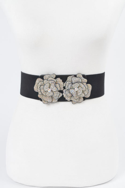 Ab Stone Flower Elastic Belt - Donny's Angel