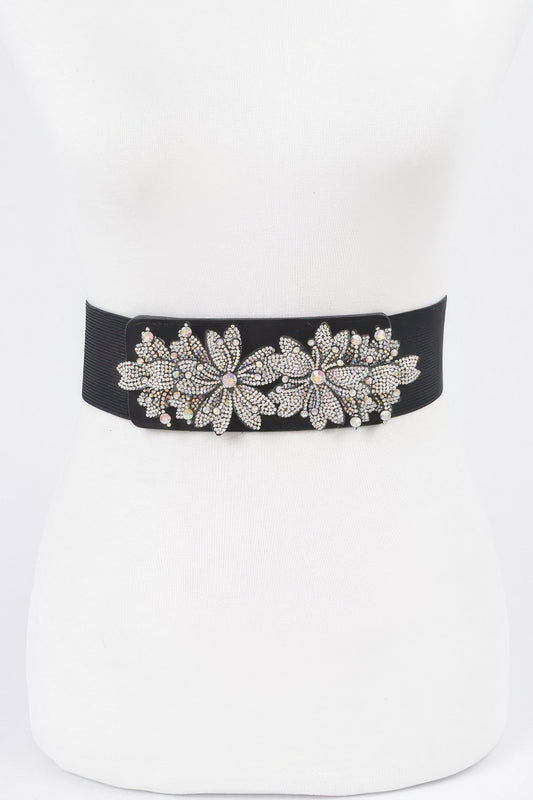 Ab Stone Flower Elastic Belt - Donny's Angel
