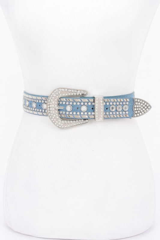 Radiant Rhinestone Studded Metal Belt - Donny's Angel