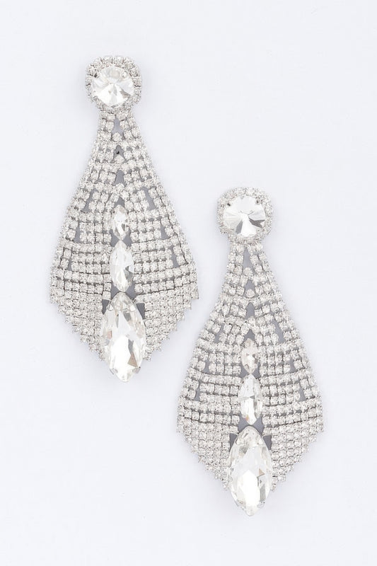 Crystal Droplet Rhinestone Earring - Donny's Angel