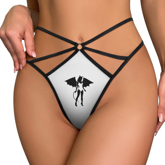 Donny's Devil Contrast Mesh Panel T-back Thong - Donny's Angel